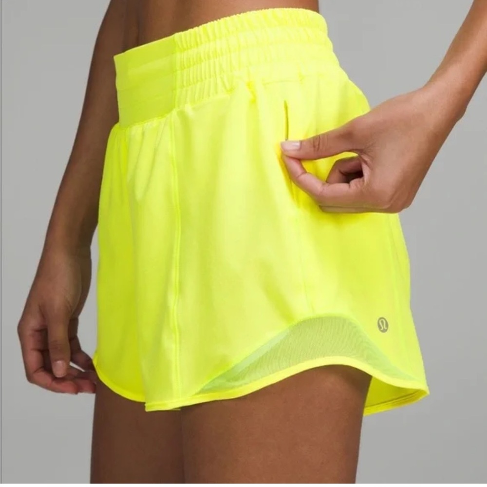 lululemon athletica Women's Bright Yellow Athletic Shorts